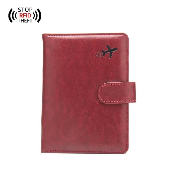 Porte-passeport en cuir RFID