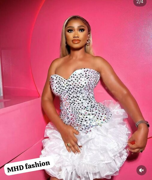 Robe de soirée glamour cristal