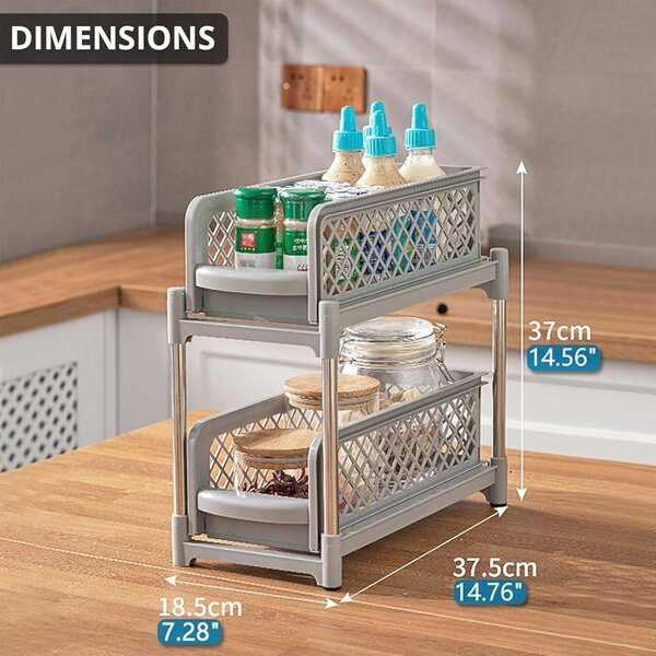 Étagère de Cuisine à Double Niveau