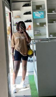 Beige T-shirt with print