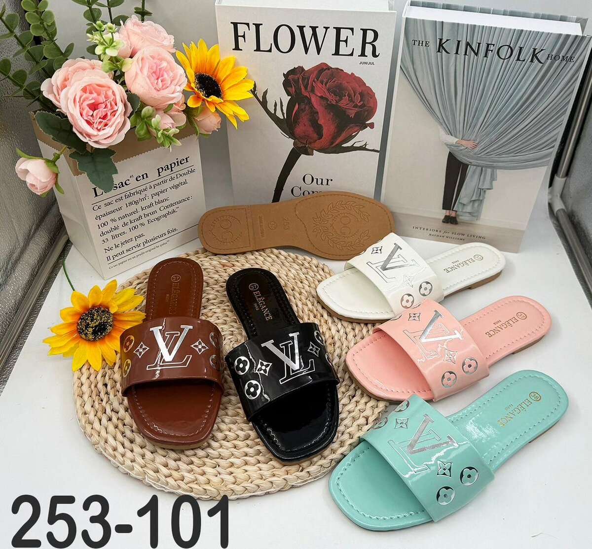 Sandales de plage colorées