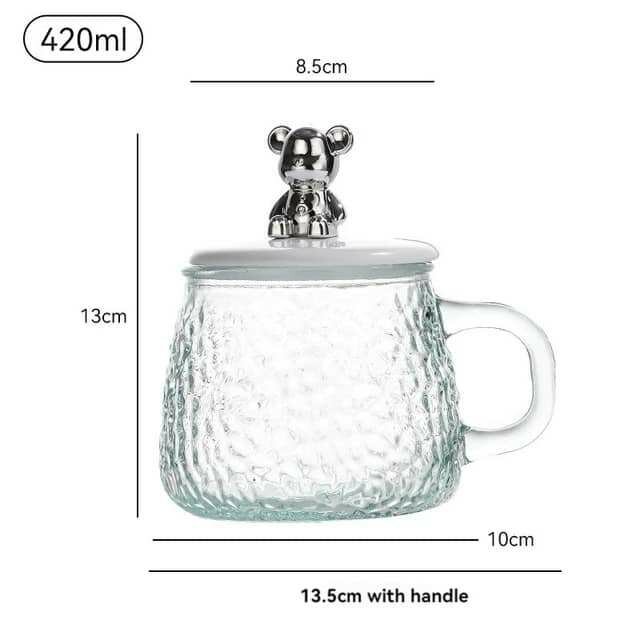 Tasse en verre avec couvercle