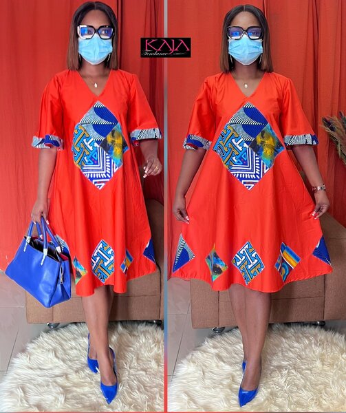 Robe femme imprimée colorée