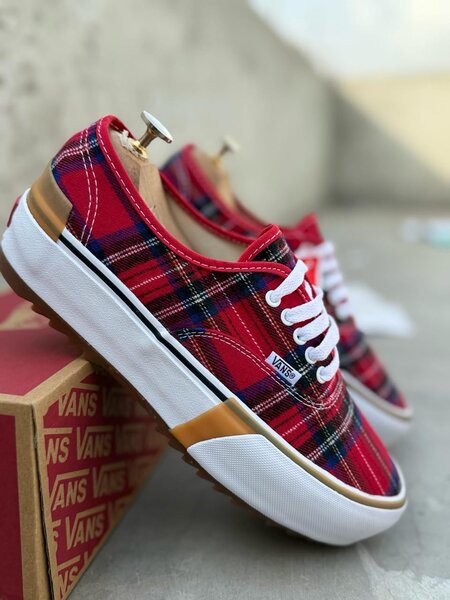 Vans Sneakers Tartan Rouge