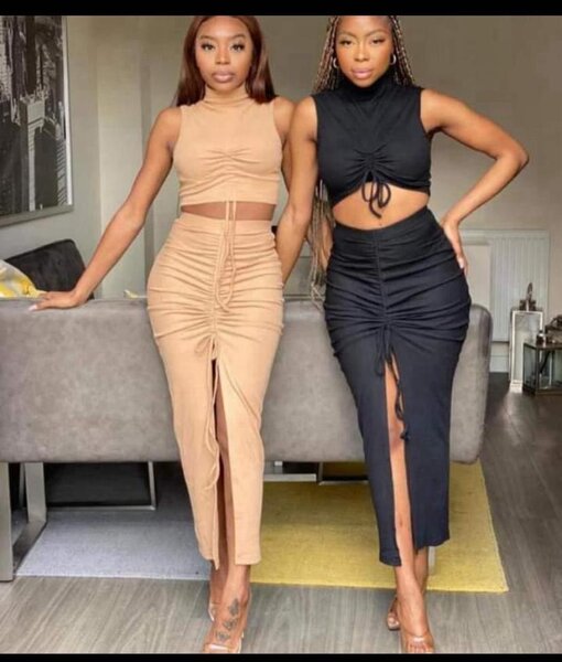 Robe longue élégante fendue