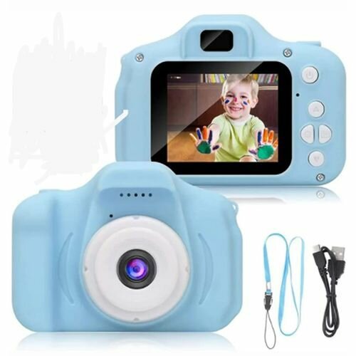 Appareil Photo Rechargeable - Enfants De 3 à 10 Ans Prend Carte Mémoire- Bleu