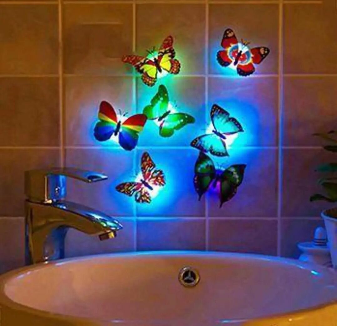 LED Butterfly Lights Wall Stickers