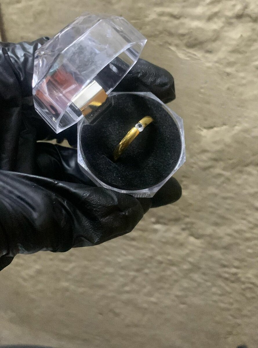 Bague élégante en argent et or