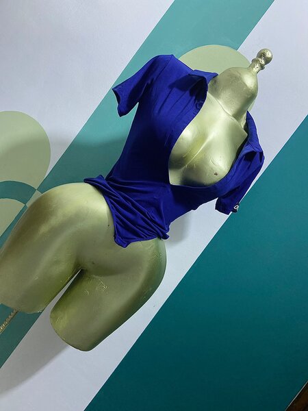 Body bleu femme élégant