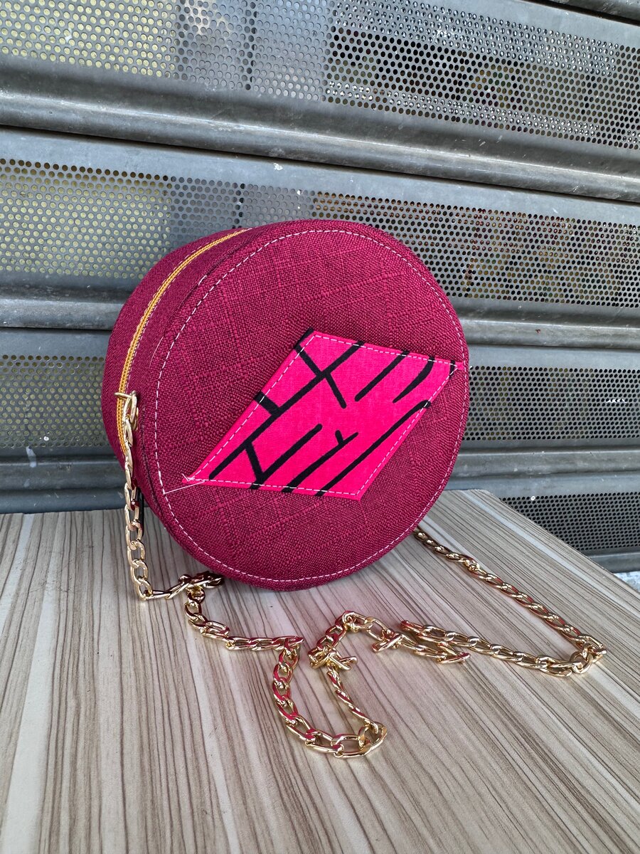 Sac bandoulière rond ethnique