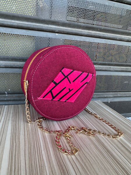 Sac bandoulière rond ethnique