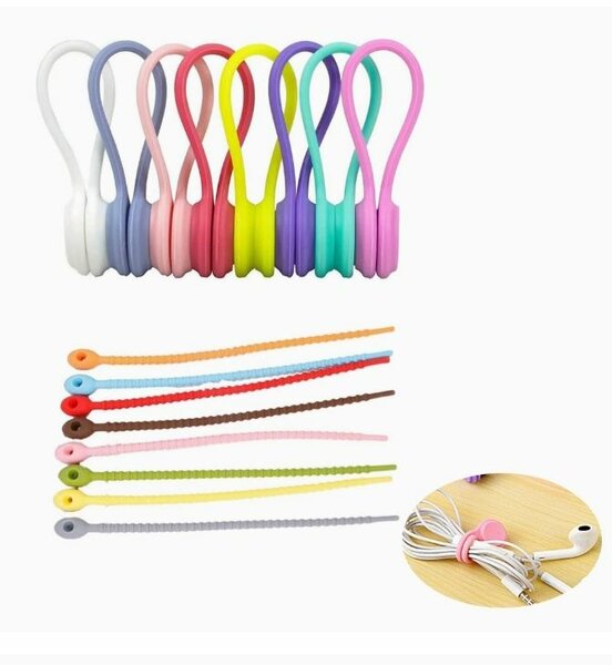 Cable Organisation, Silicone Cord Colourful.