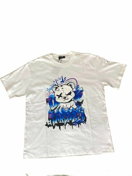 T-shirt blanc avec motif ours