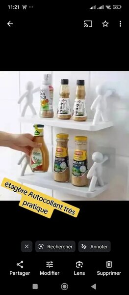 Étagère murale autocollant