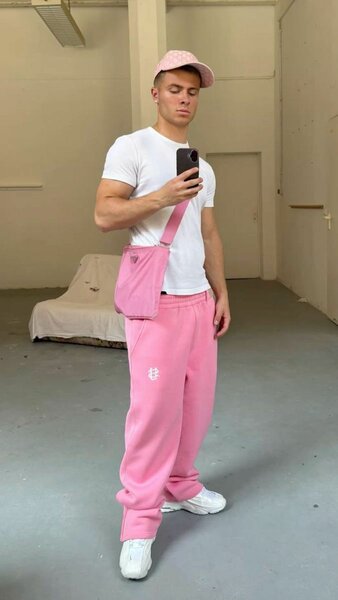 Pantalon de sport rose pour hommes