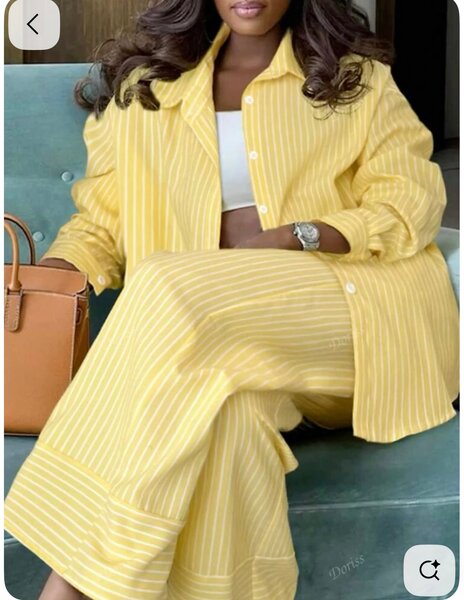 Ensemble chemise et pantalon rayé