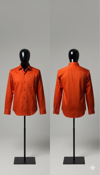 Chemise Homme Orange Élégante