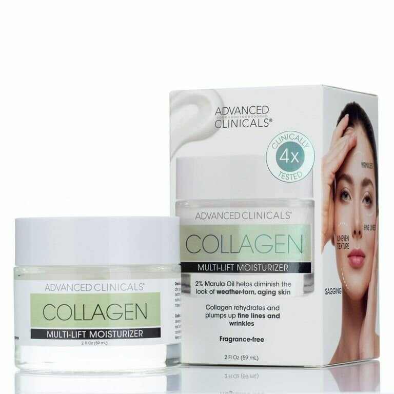 Crème hydratante visage Advanced Clinicals Collagène