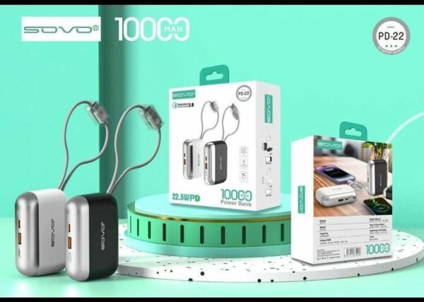 SOVYO Power Bank 10000mAh PD