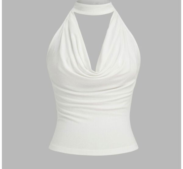 Haut blanc sans manches chic