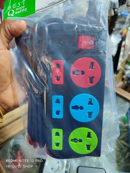 Multicolor Power Strip with Switch