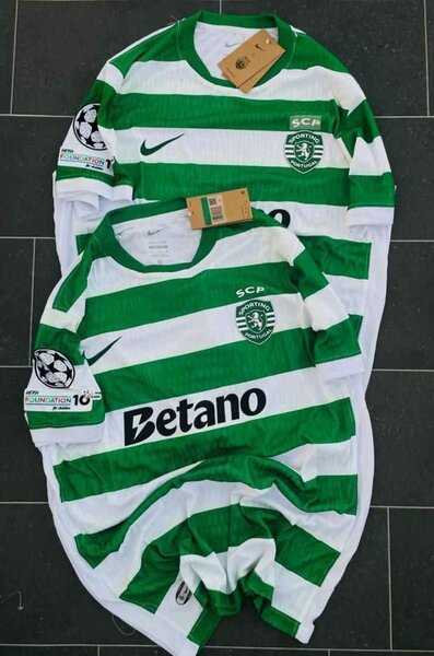 Maillot de foot Nike SCP homme vert et blanc