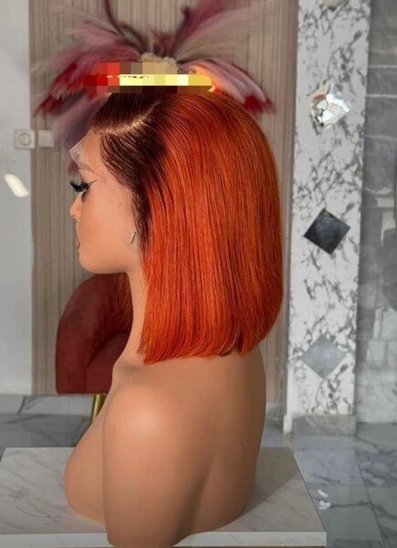 Perruque Bob Orange