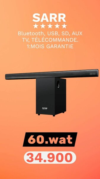 Barre de Son SARR Bluetooth 60W