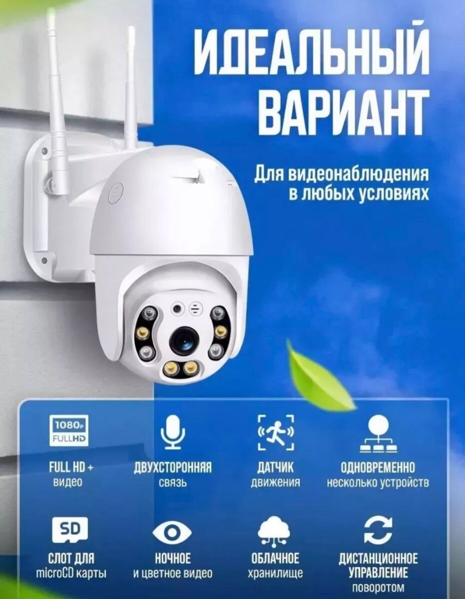 WiFi камера 4MP +  64 GB