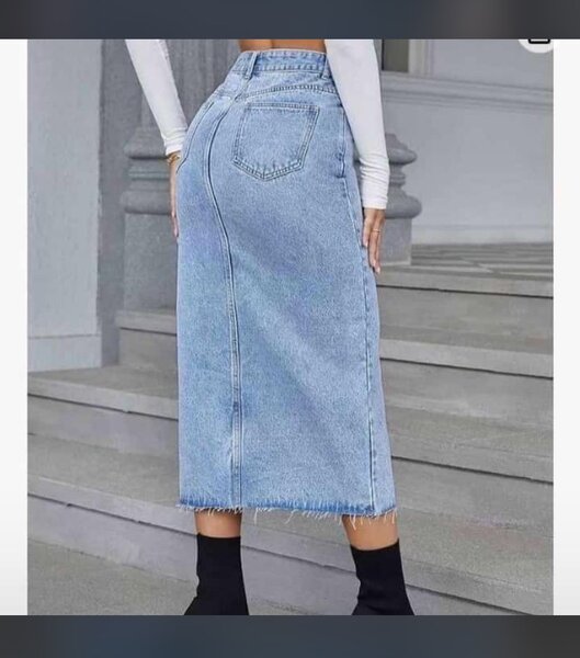 Long jeans skirt