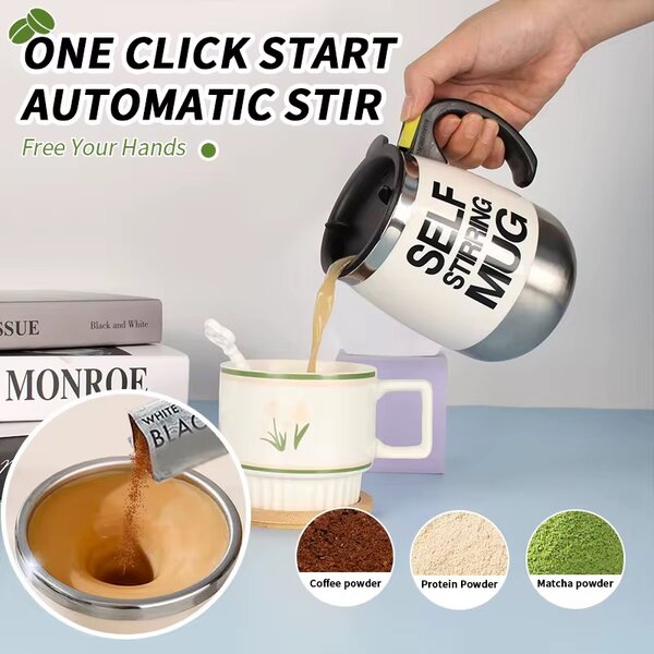 Mug auto-mélangeur pratique