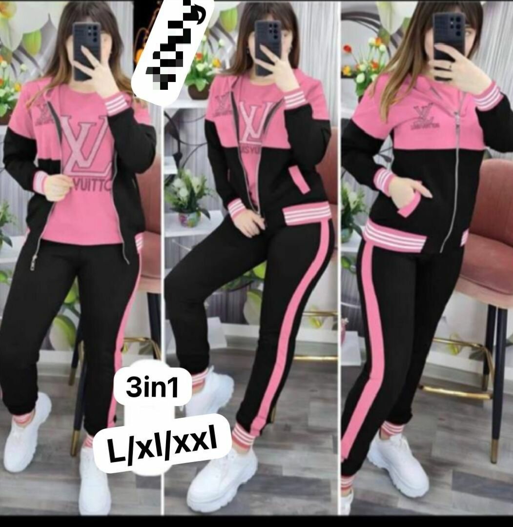 Women 3pcs joggers and Cardigan