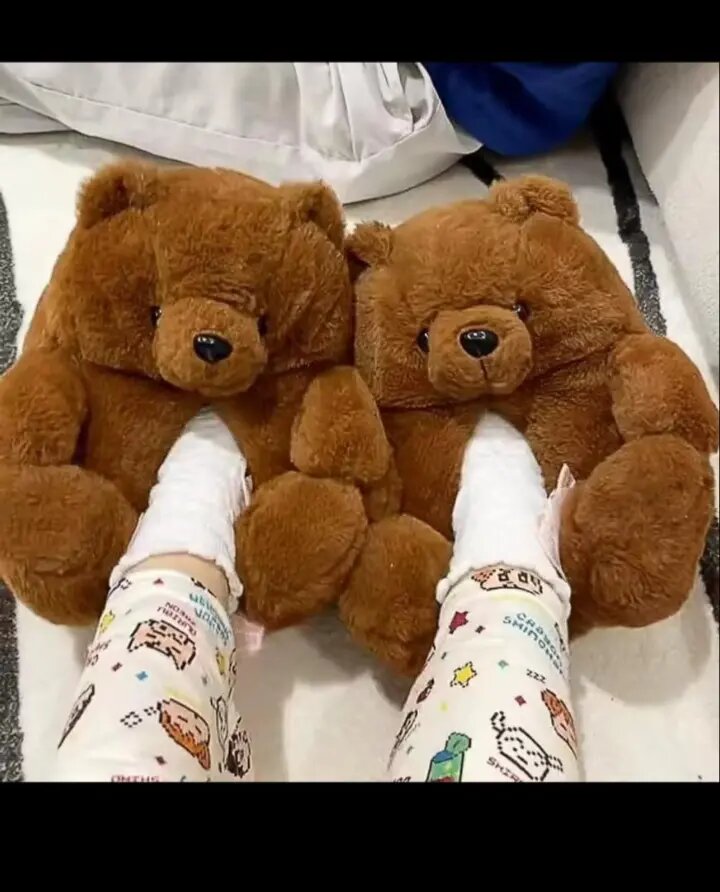 Chaussons Ours en Peluche Douce