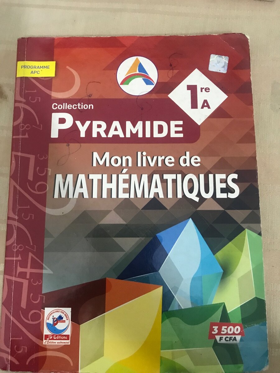 Manuel de Mathématiques 1ère A