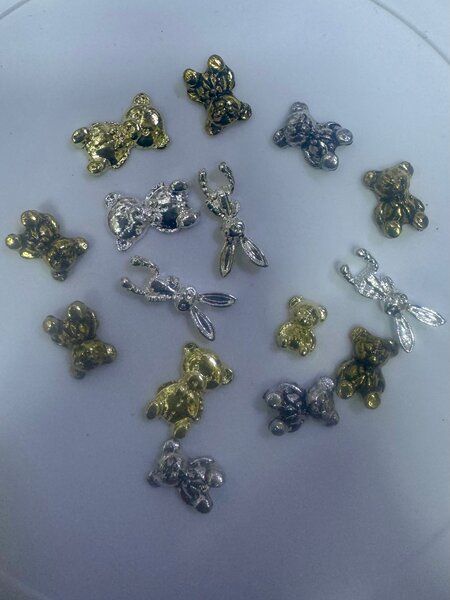 Ornements ongles 3D Ours Lapin