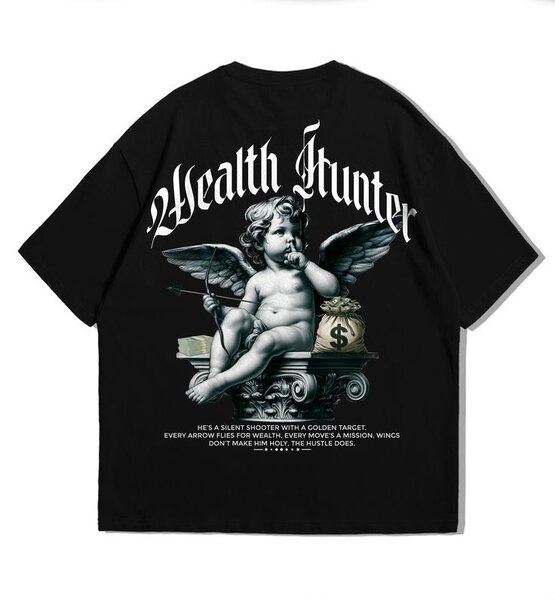 T-shirt noir "Wealth Hunter"
