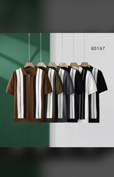 Polo homme rayé élégant