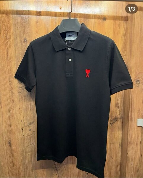 Polo noir (AMI) élégant homme