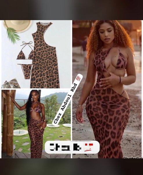 Robe longue léopard sexy