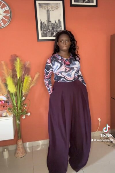 Pantalon large élégant femme