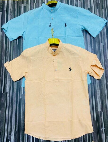 Chemise en lin col mao