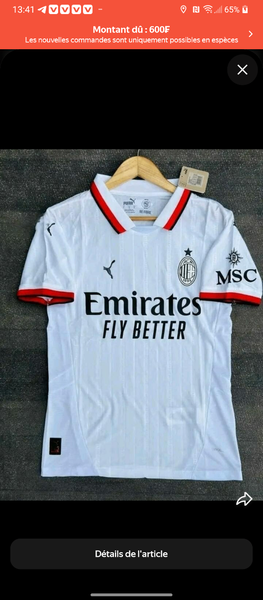 Maillot de football blanc