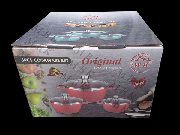 Ensemble de Casseroles Granite 6pcs