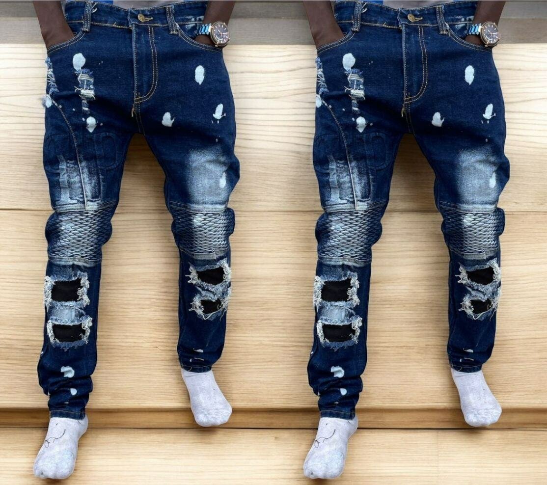 Jeans déchirés tendance hommes