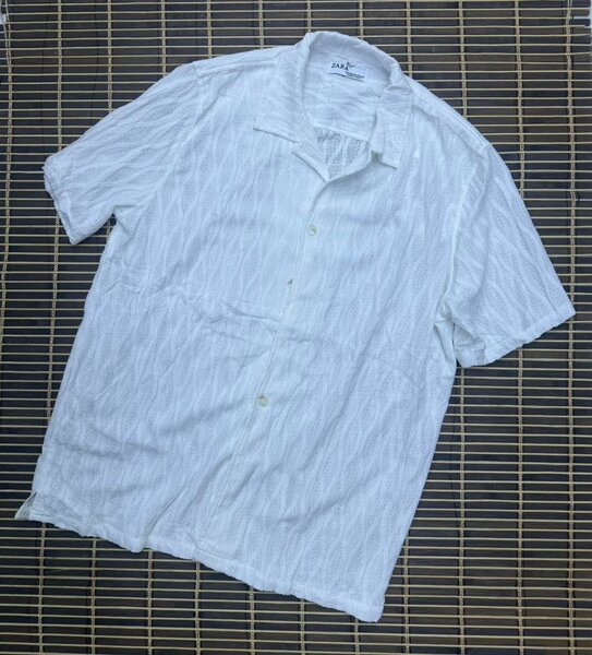 Chemise rayée en lin pour homme