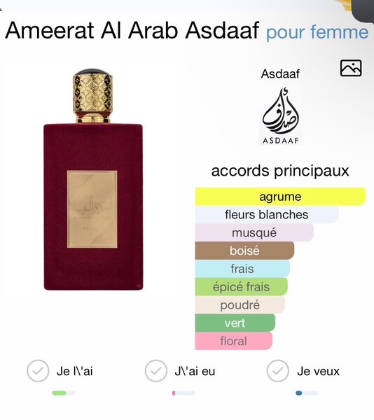 Parfum Ameerat Al Arab 100ml
