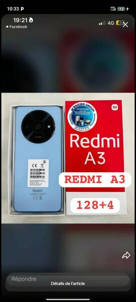 Smartphone Redmi A3 128Go