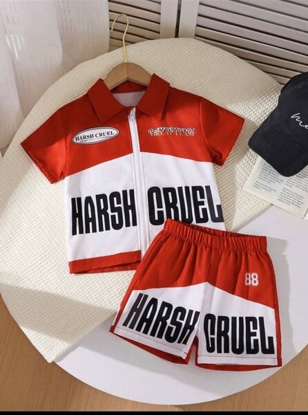 Ensemble garçon rouge