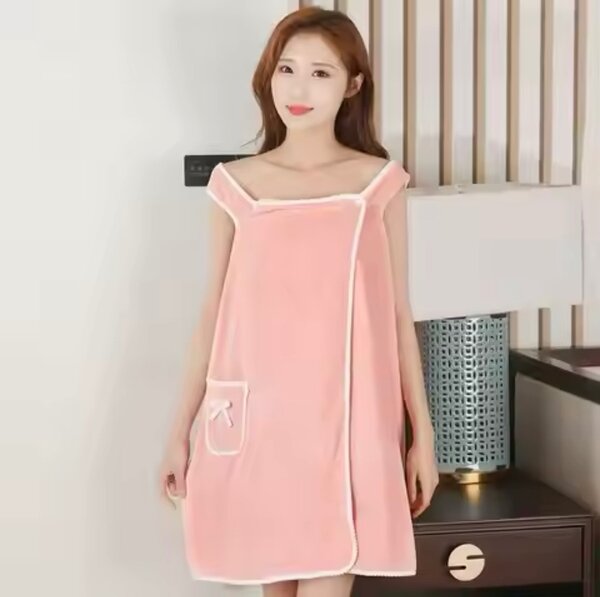ROBE DE BAIN ROSE