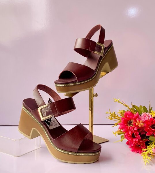 Leather Heel Sandals